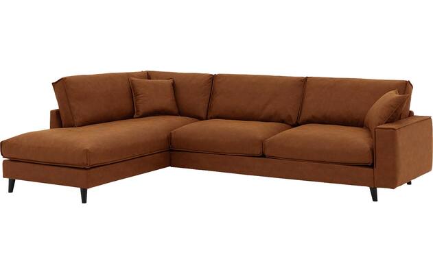 Goossens hoeksalon jonas bruin micro leer - 8210616-02