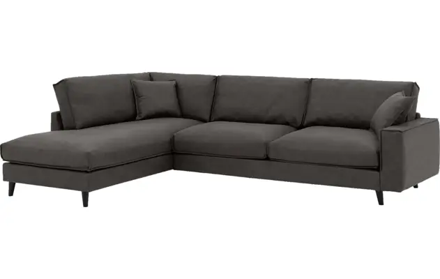 Goossens hoeksalon jonas grijs micro leer - 8210617-02