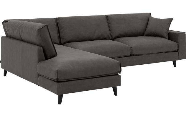 Goossens hoeksalon jonas grijs micro leer - 8210617-03