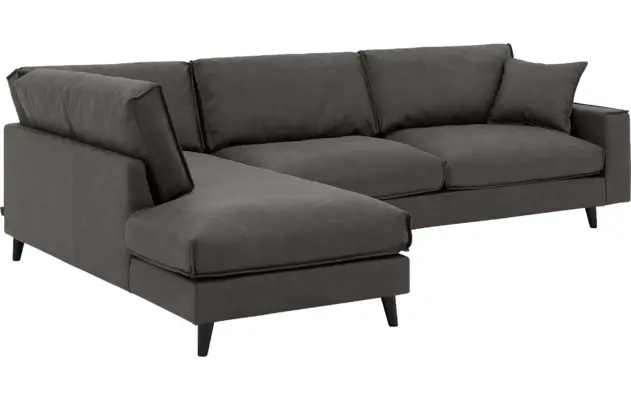 Goossens hoeksalon jonas grijs micro leer - 8210617-03