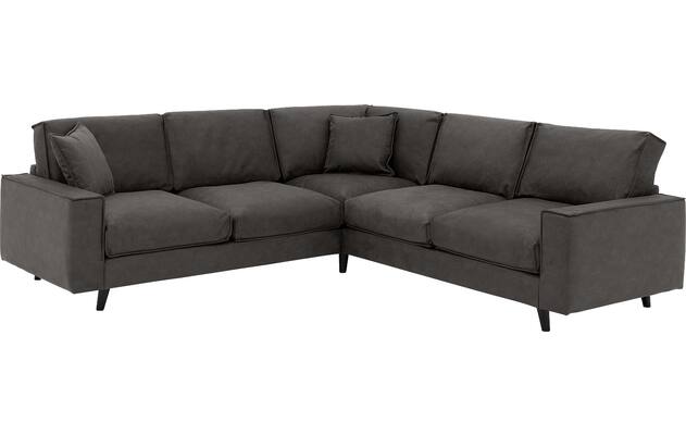 Goossens hoeksalon jonas grijs micro leer - 8210623-02