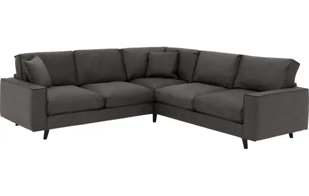 Goossens hoeksalon jonas grijs micro leer - 8210623-02