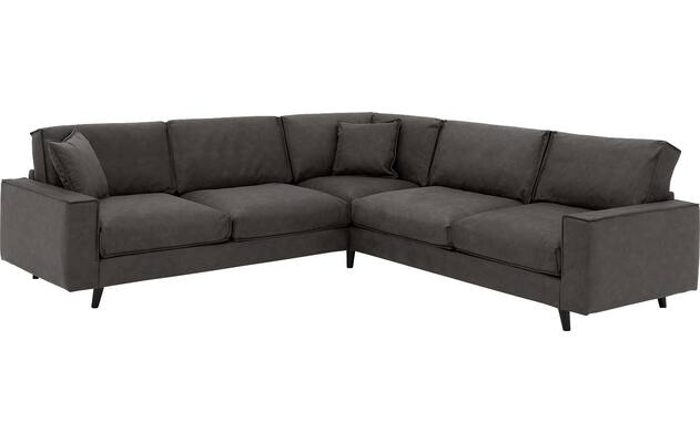 Goossens hoeksalon jonas grijs micro leer - 8210624-02