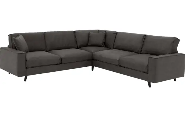 Goossens hoeksalon jonas grijs micro leer - 8210624-02