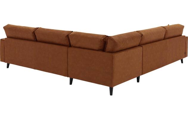 Goossens hoeksalon jonas bruin micro leer - 8210625-03
