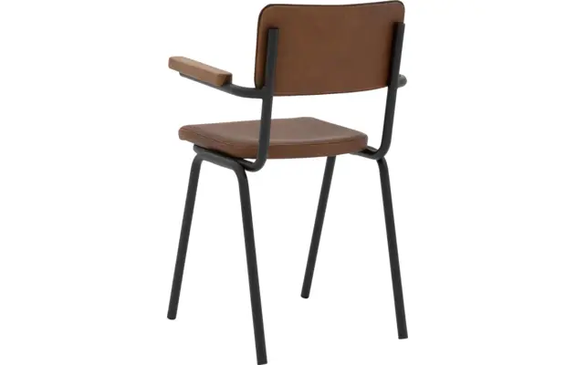 Goossens eetkamerstoel chaplin bruin leer - 8210698-02