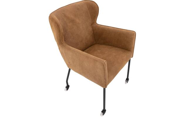 Goossens excellent eetkamerstoel leogang bruin leer - 8211289-04