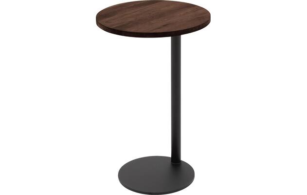 Goossens nachtkastje oval donker bruin eiken - 8211898-03