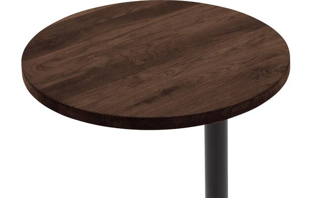 Goossens nachtkastje oval donker bruin eiken - 8211898-04