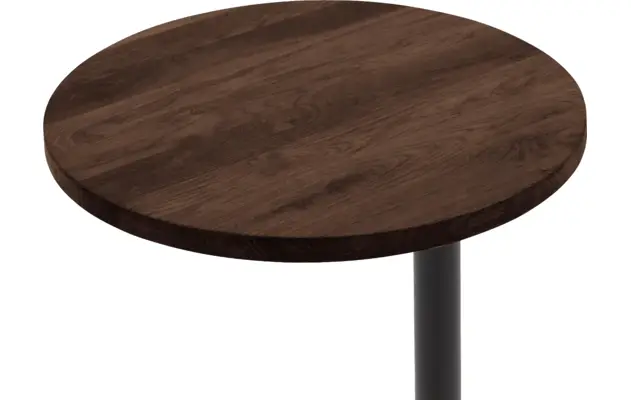 Goossens nachtkastje oval donker bruin eiken - 8211898-04