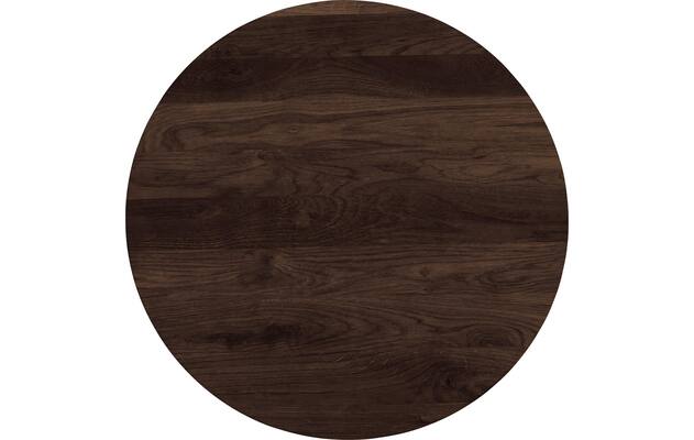 Goossens nachtkastje oval donker bruin eiken - 8211898-06