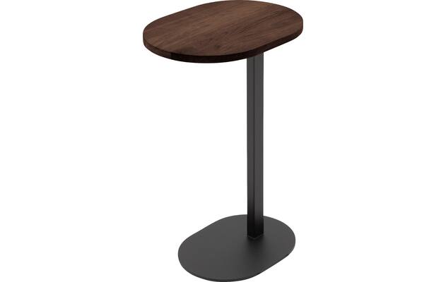 Goossens nachtkastje oval donker bruin eiken - 8211902-03