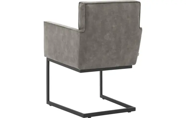 Goossens excellent eetkamerstoel tom grijs micro leer - 8213151-03