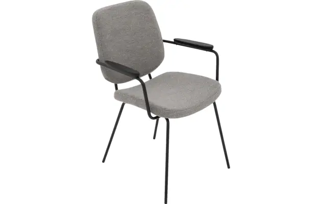 Goossens eetkamerstoel hjalmar grijs stof - 8213333-04