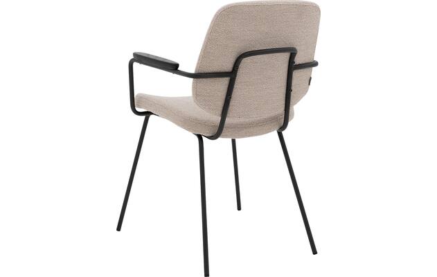Goossens eetkamerstoel hjalmar beige stof - 8213334-02