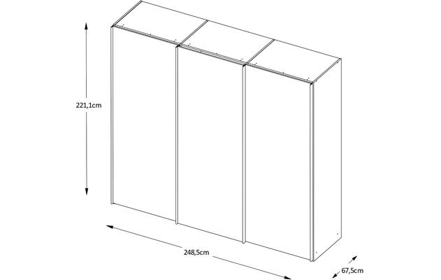 Goossens kledingkast big choice type 41 163 wit hoogwaardig meubelplaat - 8213459-13