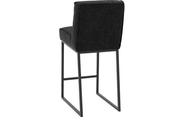Goossens excellent barkruk tom zwart leer - 8215131-02