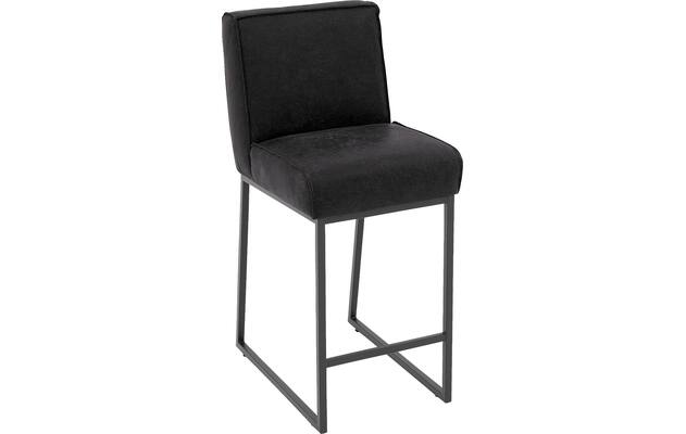 Goossens excellent barkruk tom zwart leer - 8215131-04