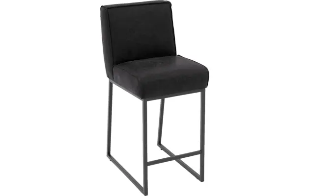 Goossens excellent barkruk tom zwart leer - 8215131-04