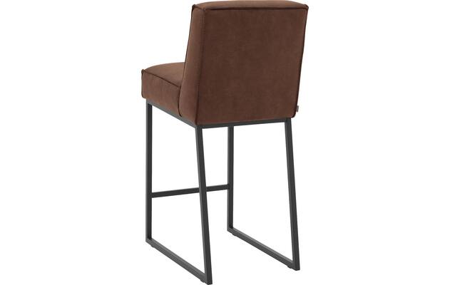 Goossens excellent barkruk tom bruin micro leer - 8215140-02