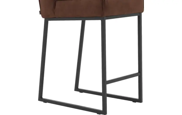 Goossens excellent barkruk tom bruin micro leer - 8215140-05