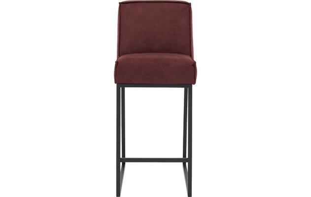 Goossens excellent barkruk tom rood micro leer - 8215141-03