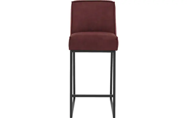 Goossens excellent barkruk tom rood micro leer - 8215141-03