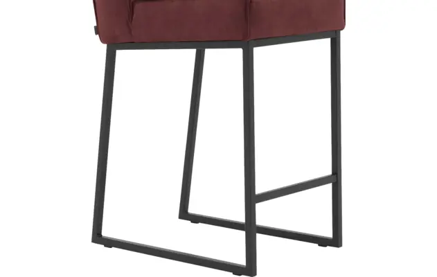 Goossens excellent barkruk tom rood micro leer - 8215141-05