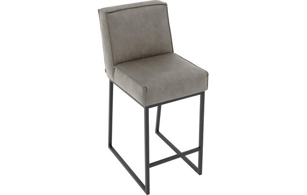 Goossens excellent barkruk tom grijs micro leer - 8215142-04