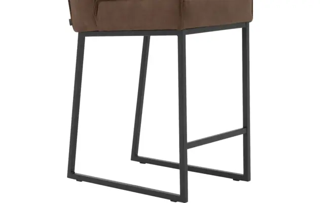 Goossens excellent barkruk tom bruin micro leer - 8215143-05