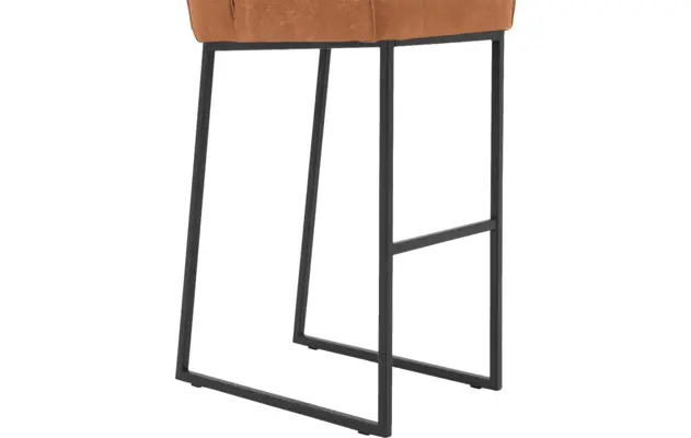 Goossens excellent barkruk tom bruin leer - 8215144-05