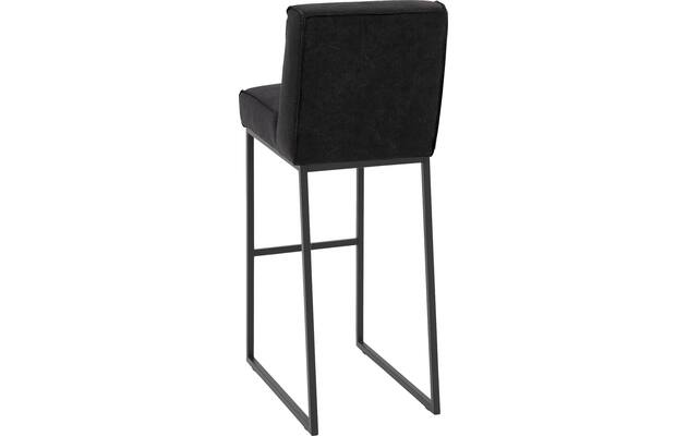 Goossens excellent barkruk tom zwart leer - 8215147-02