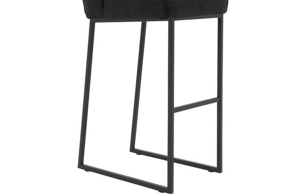 Goossens excellent barkruk tom zwart leer - 8215147-05