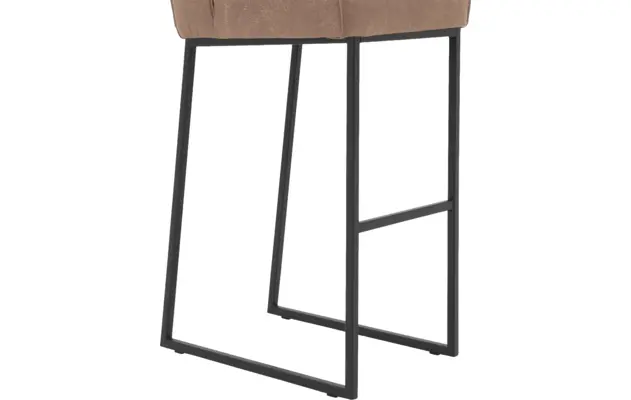 Goossens excellent barkruk tom bruin leer - 8215149-05