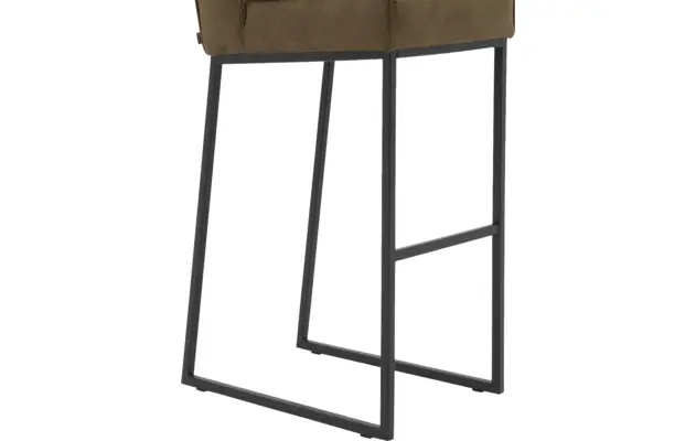 Goossens excellent barkruk tom groen micro leer - 8215153-04
