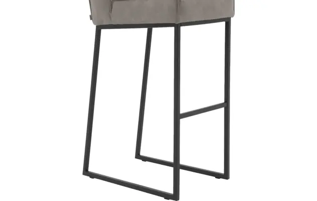 Goossens excellent barkruk tom grijs micro leer - 8215157-04