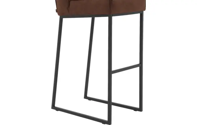 Goossens excellent barkruk tom bruin micro leer - 8215158-04