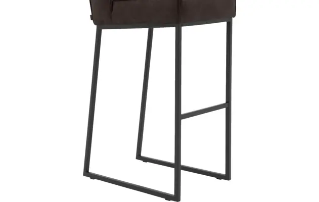 Goossens excellent barkruk tom bruin micro leer - 8215160-04