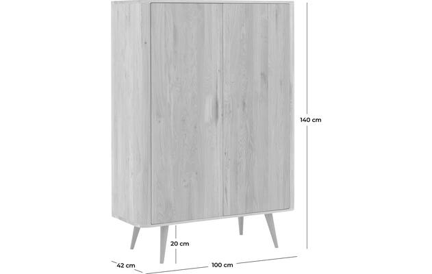 Goossens opbergkast bjarte wit eiken - 8215663-goossens-bjarte-opbergkast-eiken-50
