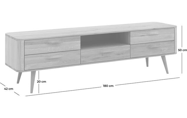 Goossens tv meubel bjarte blank eiken - 8215729-goossens-bjarte-tv-meubel-eiken-blank-50