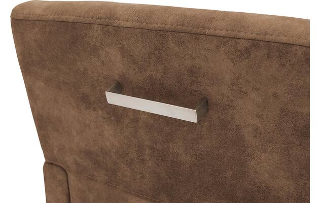 Goossens eetkamerstoel oliver bruin microvezel - 8217922-07