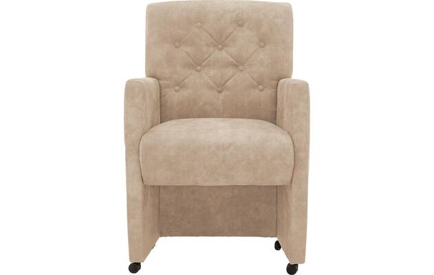 Goossens eetkamerstoel oliver beige microvezel - 8217946-03