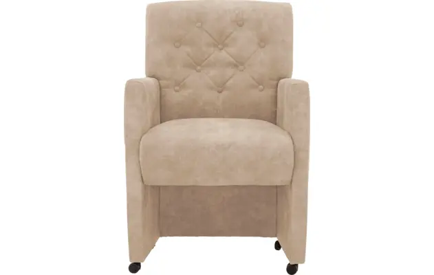 Goossens eetkamerstoel oliver beige microvezel - 8217946-03