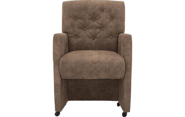 Goossens eetkamerstoel oliver bruin microvezel - 8217950-03