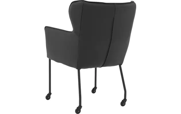 Goossens excellent eetkamerstoel leogang zwart leer - 8218725-02