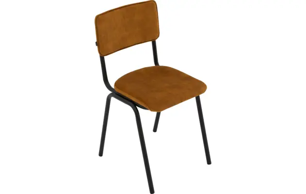 Goossens eetkamerstoel chaplin geel stof - 8219152-04