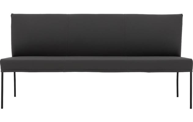 Goossens eetbank funk grijs leer - 8220160-02