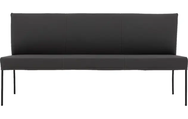 Goossens eetbank funk grijs leer - 8220160-02