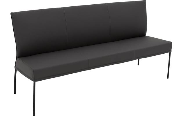 Goossens eetbank funk grijs leer - 8220160-04