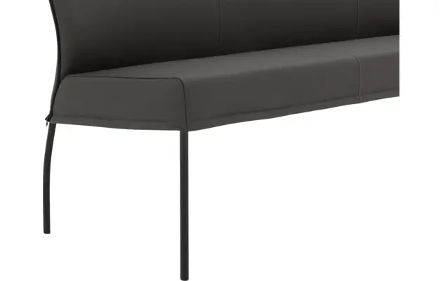 Goossens eetbank funk grijs leer - 8220160-05